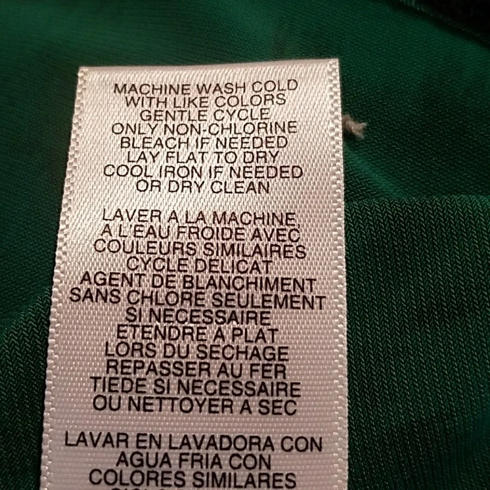 Michael Kors black & green blouse. Cowl neck L - Picture 6 of 6